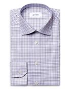 Eton Cotton Stretch Check Contemporary Fit Dress Shirt