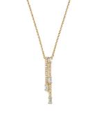 Kc Designs 14k Yellow Gold Mosaic Diamond Double Bar Necklace, 15