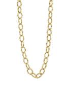 Lagos Caviar Gold Collection 18k Gold Fluted Oval Link Necklace, 24