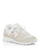New Balance Women's 574 Rose Classic Suede Lace Up Sneakers