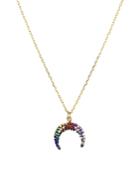 Aqua Crescent Moon Pendant Necklace In 18k Gold-plated Sterling Silver, 16 - 100% Exclusive