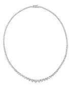 Bloomingdale's Diamond Graduated Tennis Necklace In 14k White Gold, 15.0 Ct. T.w. - 100% Exclusive
