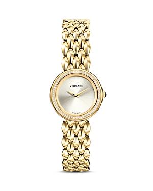 Versace Collection V-flare Diamond & Gold Bracelet Watch, 28mm