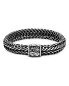 John Hardy Unisex Sterling Silver Classic Chain 12mm Kami Chain Bracelet With Reticulated Pusher Clasp