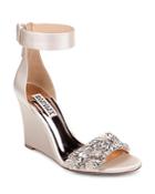 Badgley Mischka Women's Lauren Crystal-embellished Wedge Heel Sandals
