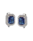 Carolee Pave & Faceted Button Clip-on Earrings
