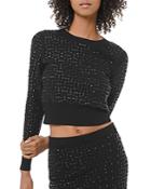 Michael Michael Kors Studded Cropped Sweater