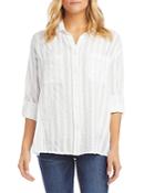 Karen Kane Cotton Roll Tab Shirt