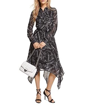 Michael Michael Kors Handkerchief Hem Button Down Midi Dress