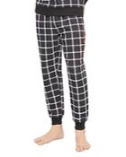 Calvin Klein Windowpane Plaid Logo Joggers
