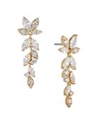 Nadri Wren Cubic Zirconia Cluster Linear Drop Earrings In 18k Gold Plated