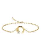 De Beers Forevermark 18k Yellow Gold Avaanti Diamond Horseshoe Chain Bracelet