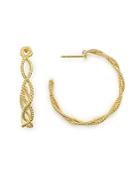 Roberto Coin 18k Yellow Gold New Barocco Braided Hoop Earrings