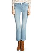 Maje Paxi Cropped Flare Jeans In Blue