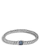 John Hardy Classic Chain Sterling Silver Lava Small Bracelet With Blue Sapphire