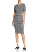 Aqua Striped Rib-knit Dress - 100% Exclusive