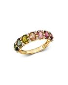 Bloomingdale's Multicolor Tourmaline & Diamond Ring In 14k Yellow Gold - 100% Exclusive