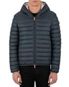 Save The Duck Nathan Nylon Quilted Fleece Lined Hooded Jacket