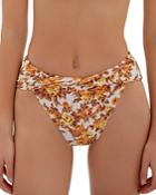 Jonathan Simkhai Bailee Floral Print High Cut Bikini Bottom