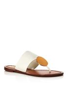 Tory Burch Women's Patos Disc Leather Thong Sandals