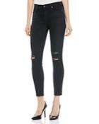 Ag Destruct Midi Ankle Jeans In Black - 100% Exclusive