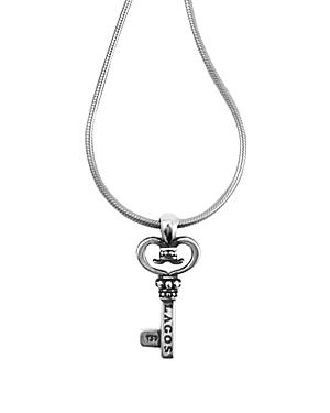 Lagos Sterling Silver Small Signature Key Pendant Necklace, 16