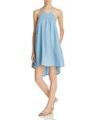 Bella Dahl Embroidered High/low Chambray Dress