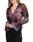 Bcbgeneration Tiered-sleeve Wrap Top