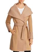 Calvin Klein Color-blocked Wool-blend Wrap Coat
