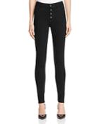 Ag Farrah Skinny Button Jeans In Complete Darkness
