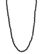 John Varvatos Collection Mercer Lava Bead & Brass Skull Necklace