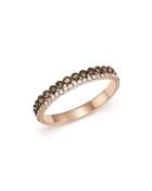 Bloomingdale's White & Brown Diamond Band In 14k Rose Gold - 100% Exclusive