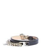 Karen Millen Chain Detail Leather Belt