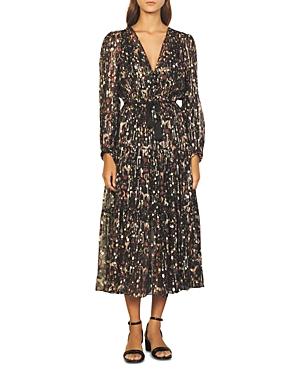Sandro Angelita Printed Midi Dress