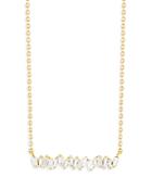 Suzanne Kalan 18k Yellow Gold Diamond Bar Pendant Necklace, 18