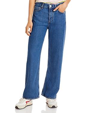 Rag & Bone Featherweight Logan High Rise Straight Jeans In Lily