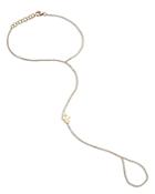 Zoe Lev 14k Yellow Gold Diamond Hamsa Hand Hand Chain Bracelet