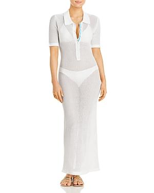 Solid & Striped The Leigh Mesh Polo Dress Cover Up