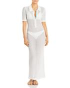 Solid & Striped The Leigh Mesh Polo Dress Cover Up
