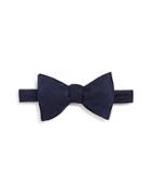 Turnbull & Asser Solid Jacquard Pattern Self-tie Bow Tie