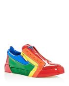 Giuseppe Zanotti Men's Rainbow Leather & Patent Leather Sneakers