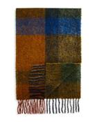 Nn07 Wool Blend Plaid Scarf