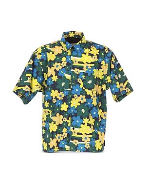 Marni Pop Floral Print Relaxed Fit Bowler Shirt