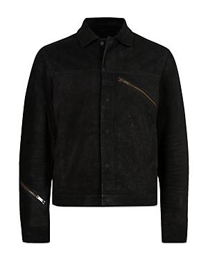 John Varvatos Star Usa Slim Fit Slant Zip Suede Jacket