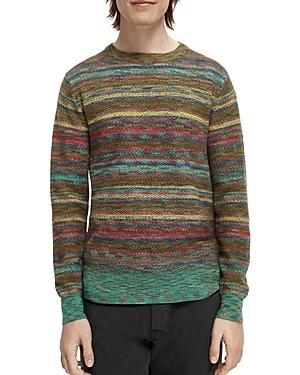 Scotch & Soda Structured Crewneck Geometric Print Sweater