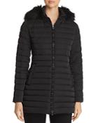 Emporio Armani Studded Faux Fur-trimmed Puffer Coat