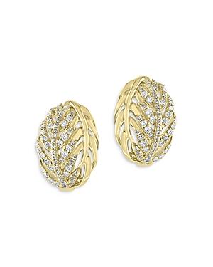Bloomingdale's Diamond Feather Earrings In 14k Yellow Gold, 0.42 Ct. T.w. - 100% Exclusive