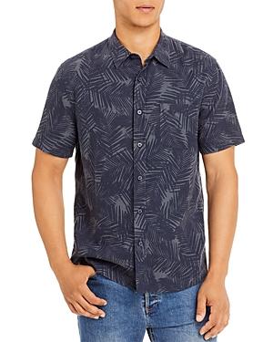 Vince Palm Print Short Sleeve Shirt