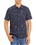 Vince Palm Print Short Sleeve Shirt