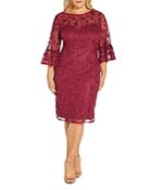 Adrianna Papell Plus Sequin Embroidered Sheath Dress